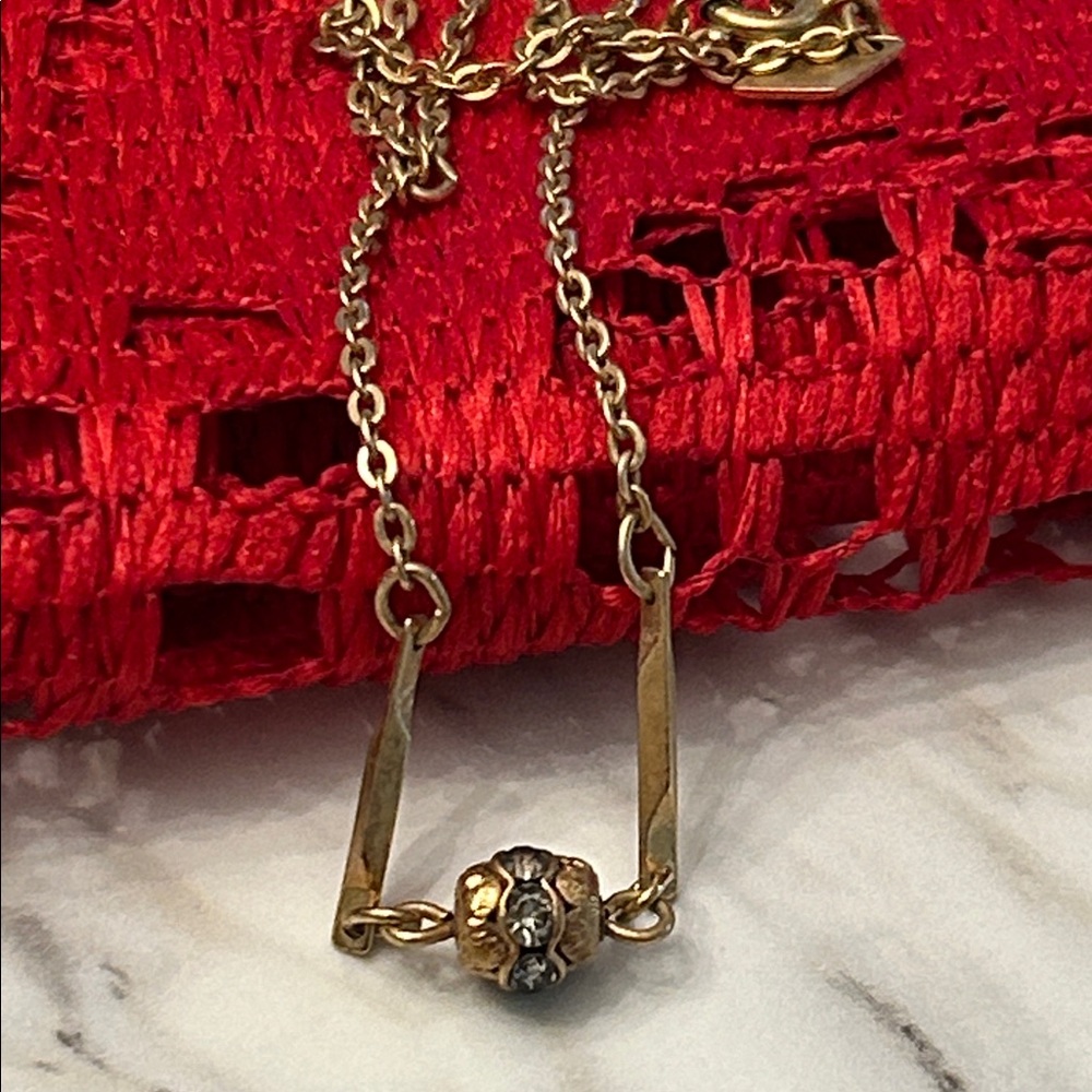 Necklace with Unique Pendant looks like a disco ball